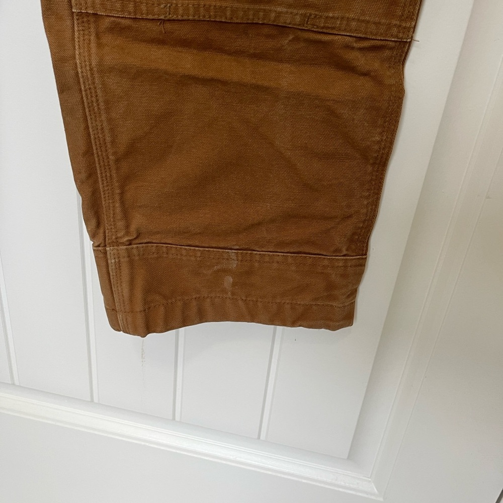 Carhartt Relaxed Fit Bib Overalls 28x30 STAINED SEE PICTURES - Picture 9 of 14